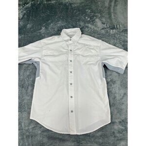 men's white Reel Legends fishing shirt size small Mariner 2 good condition